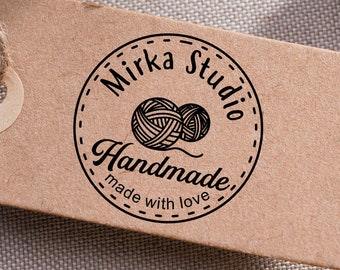 Handmade by Stamp, Crafter Made By Stamp, Personalized Stamp Gift, Made by Stamper for Cards, Custom Made by Rubber Stamp, Hand Made by Tag