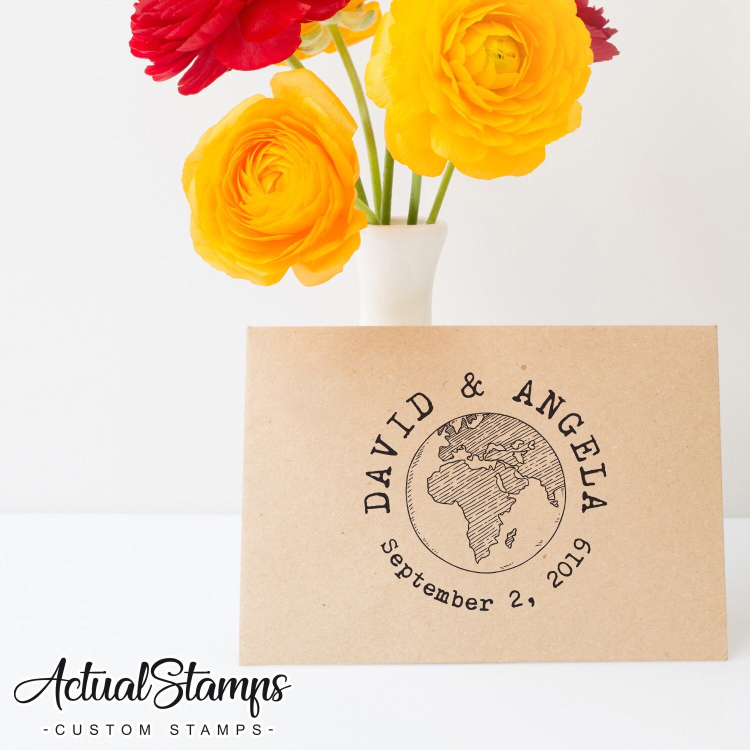 Wedding Wood Stamp, RUBBER custom STAMP, Custom Stamp, Wedding invitation, Wedding Card,  Wedding Gifts, worldmap, travel