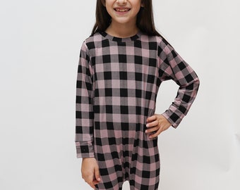 KIDS Festive Plaid Romper