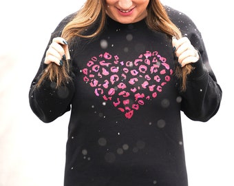 Adults Sweet Wild Heart Sweater in pink!