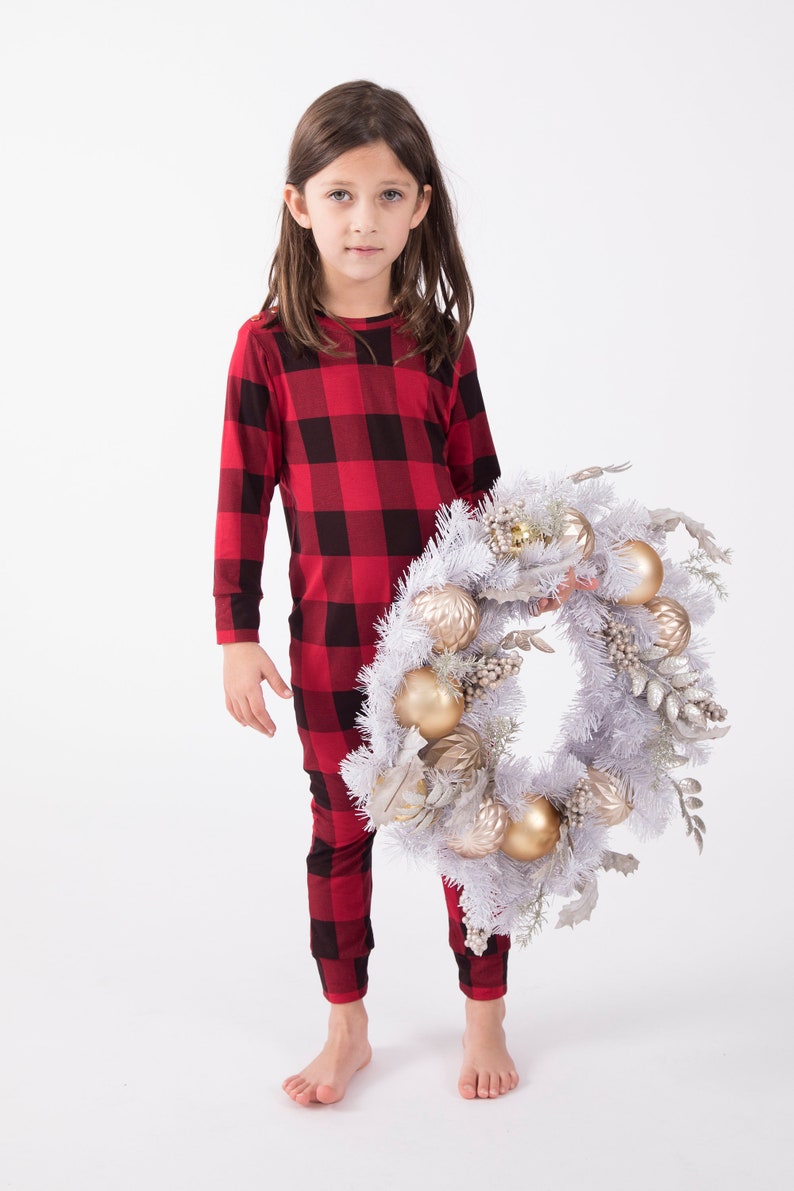 Kids plaid romper image 1