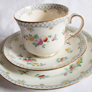Royal Albert Crown China Teacup Trio, Vintage Teacups, Vintage Teatime, Antique Royal Albert