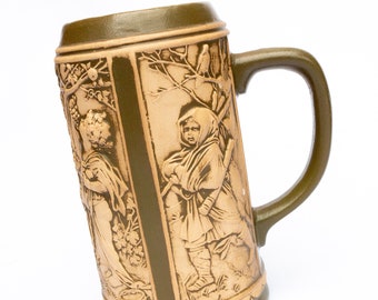 vintage Mid Century Gerz Bière allemande Stein Tankard, bière vintage Tankard, Poterie allemande du milieu du siècle