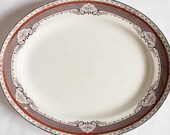 Antique Burleigh Ware Burslem England 39 Kenilworth 39 Purple and Red Meat Platter or Serving Plate, Antique Platters