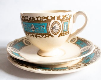 Vintage Royal Cauldon 'Flaxman' Teetasse Trio, Vintage Teatime, Royal Cauldon China, Vintage Teetasse Trios