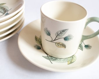 Wedgwood of Etruria & Barlaston 'Woodbury' Coffee Cups and Saucers (6), Wedgwood China Cups, Coffee Cans, Expresso Cups