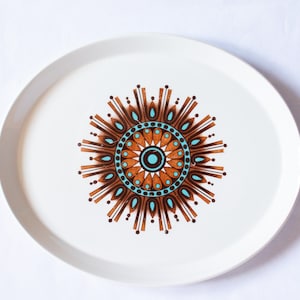 Barker Brothers Mid Century Retro China &#39;Cleopatra&#39; Small Oval Serving Plate, Retro Plates, Royal Tudor Vale Dinnerware
