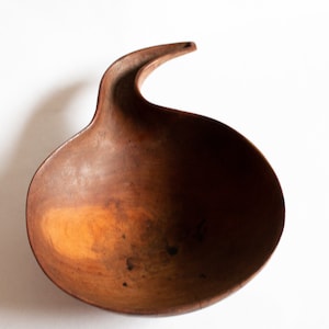Vintage Apple Shaped Wooden Bowl, Vintage Wooden Serving Bowls, Vintage Treen
