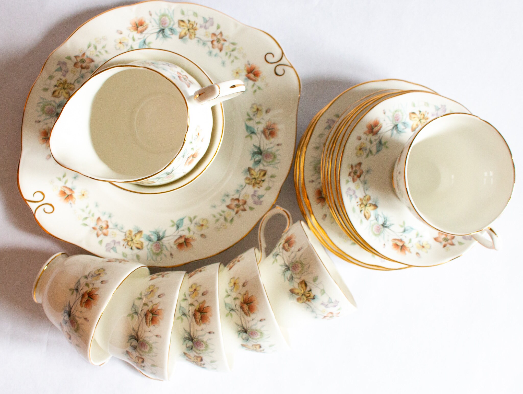 Vintage Duchess Bone China Fine Bone China 'evelyn' Etsy UK