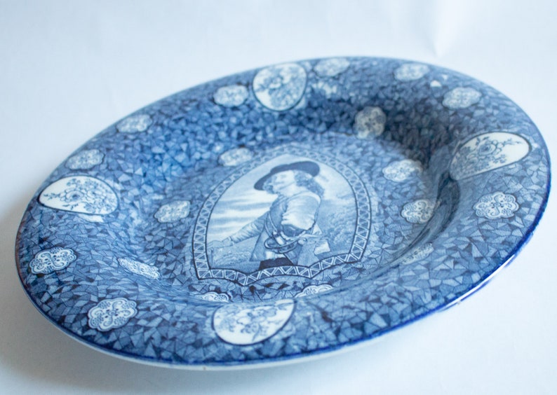 Hancock & Sons Blue and White 'britannia Ware' Plate Etsy