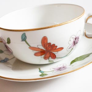 Royal Worcester 'Astley' Twin Handled Soup Cup and Saucer, Vintage Royal Worcester Dinnerware