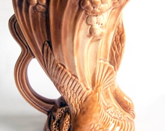 Majolica Jug with Bird Detail