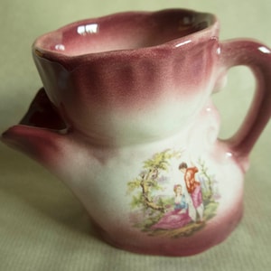 Late Victorian Shaving Mug with Painted Detail