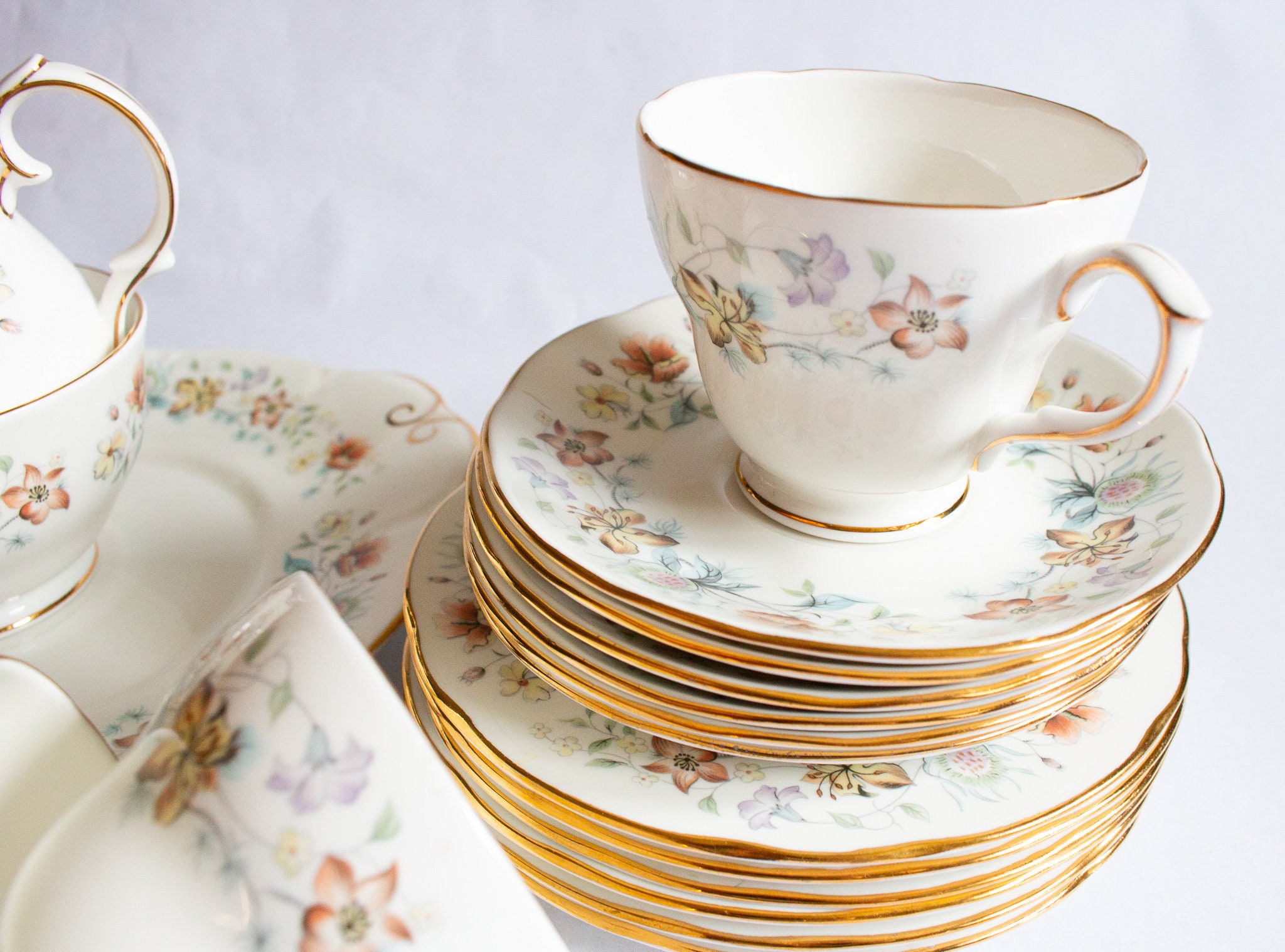 Vintage Duchess Bone China Fine Bone China 'evelyn' Etsy UK