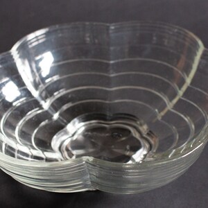 Vintage Pressed Glass Serving Bowl, Retro Glass Fruit Bowls, Vintage Glass Bowls image 2