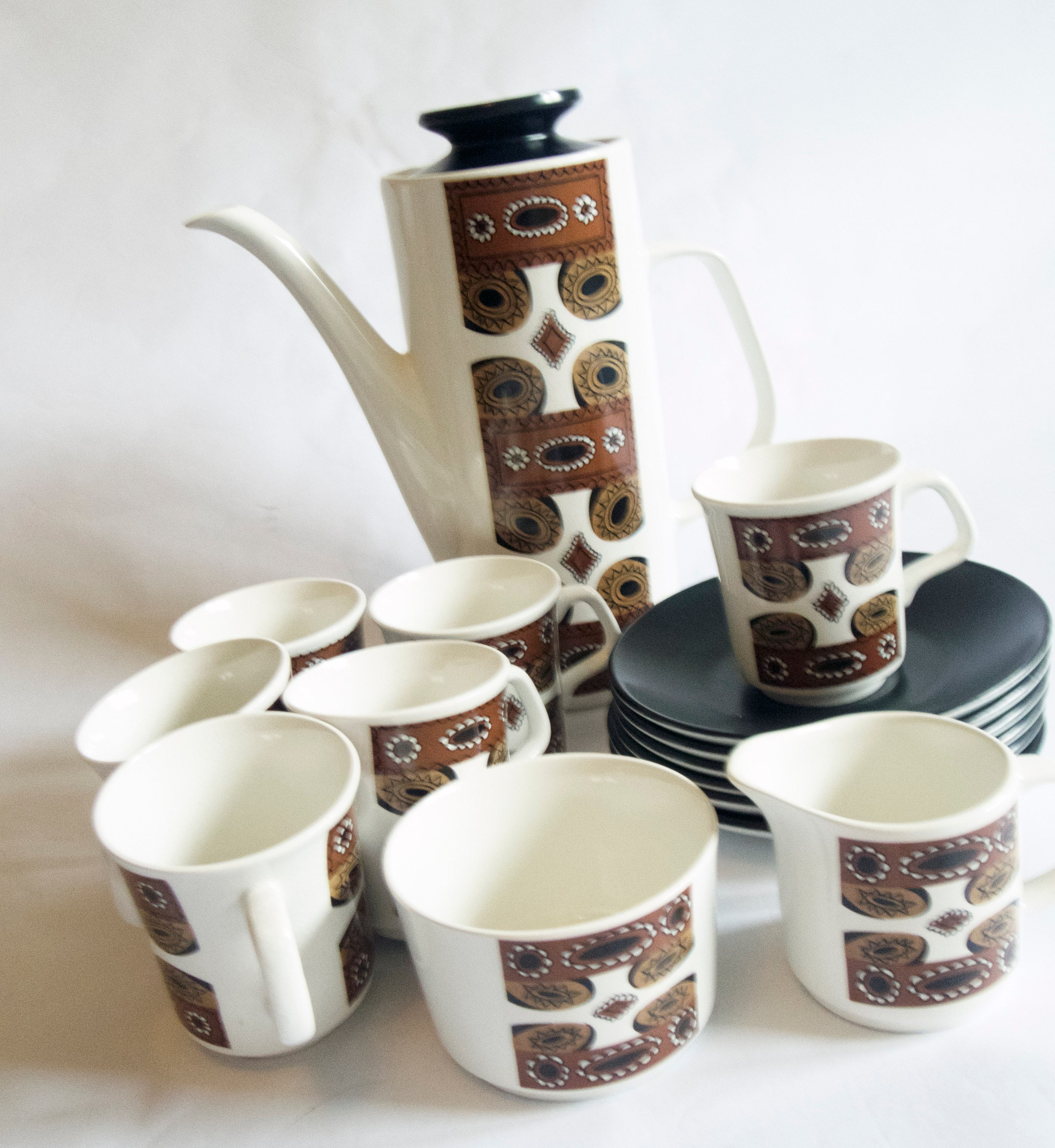 J & G Meakin Studio 'maori' Coffee Set Etsy Canada