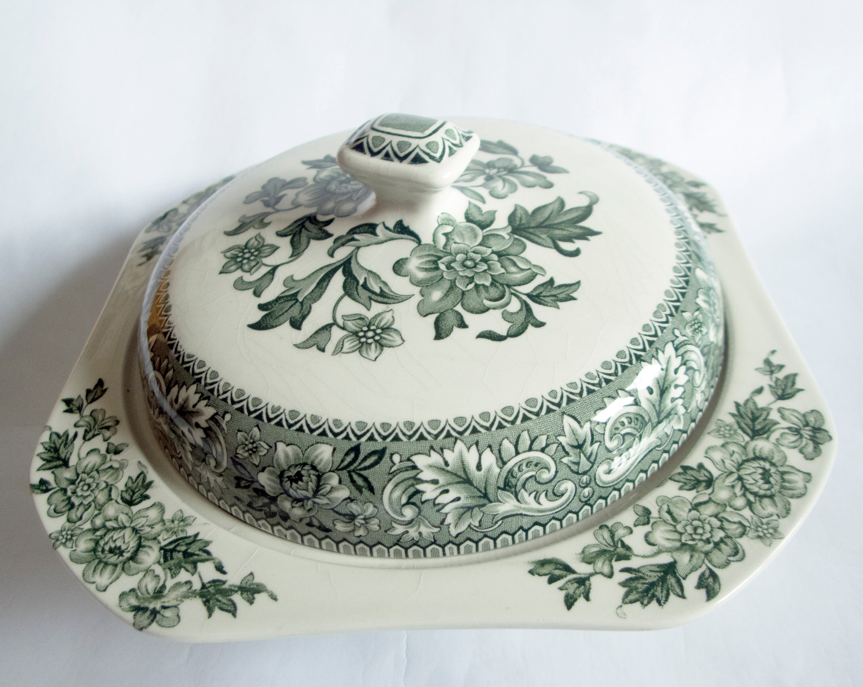 Wood & Sons Westminster 深皿 3枚セット アンティーク Wood and Sons 'westminster' Green and White Tureen - Etsy