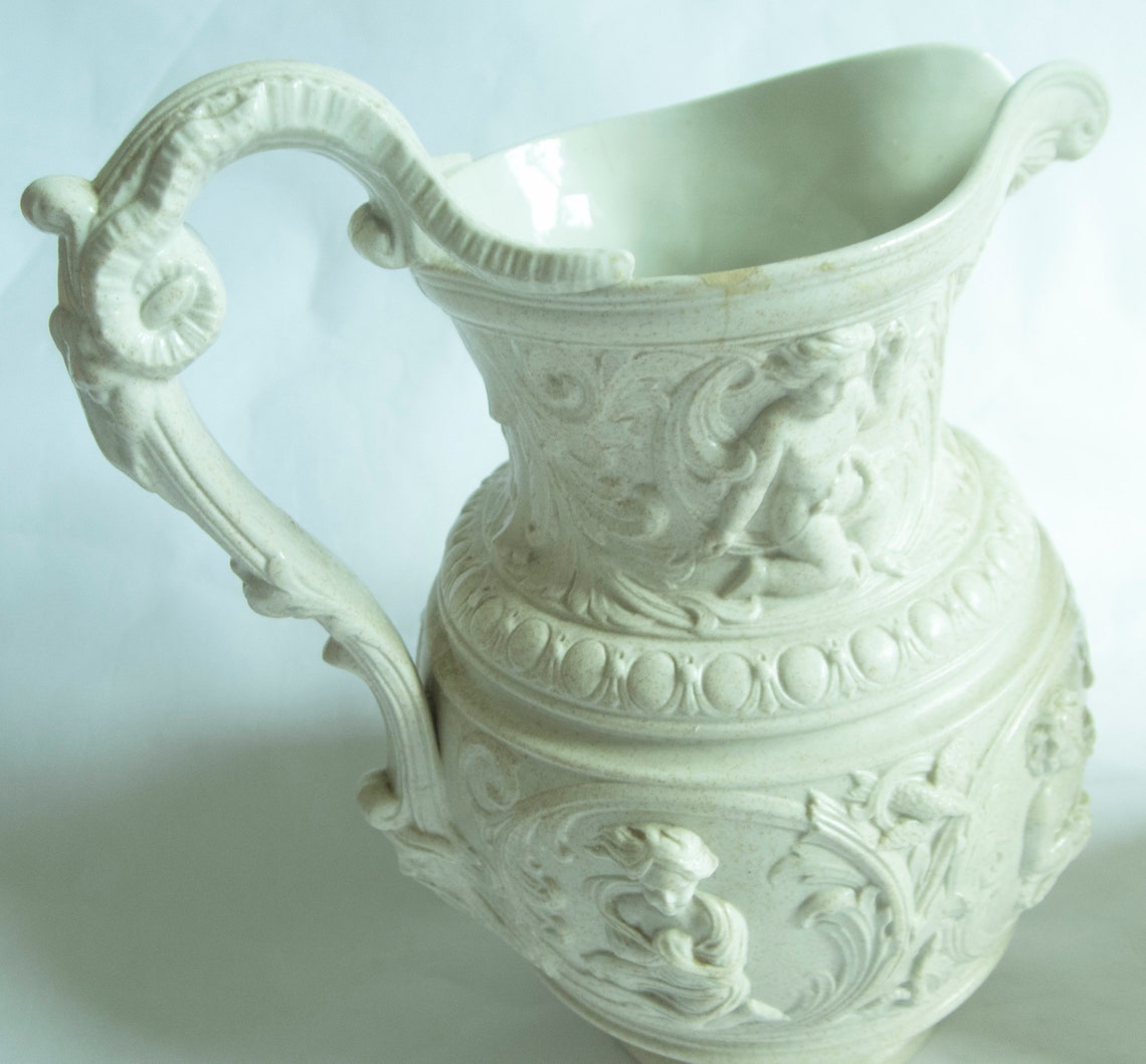 Antique Relief Moulded Face Mask Jugs 2 Antique Spout Mask Etsy UK