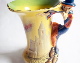 Burleigh Ware Large Pied Piper Jug, Art Deco Ceramics, Collectable Burleighware China