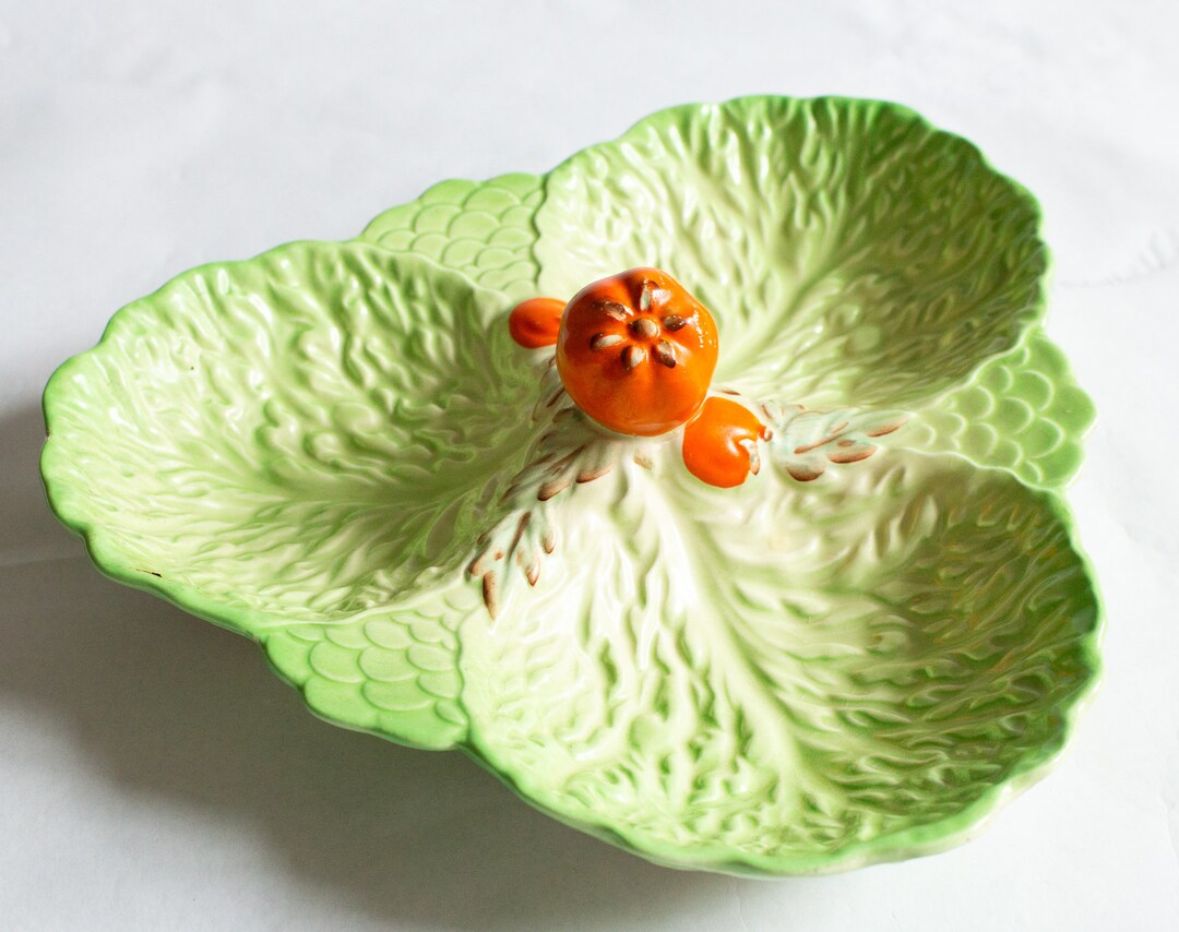 Vintage Beswick Ware Majolica Leaf Tomato Serving Bowl, Vintage Salad Bowl, Beswick Ware China
