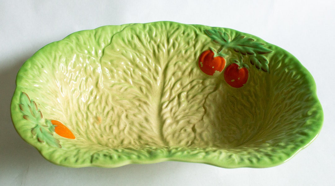 Vintage Beswick Ware Majolica Leaf Tomato Serving Bowl, Vintage Salad Bowl, Beswick Ware China