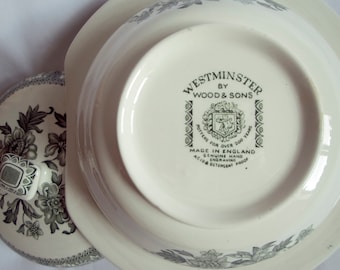 Wood and Sons 'westminster' Green and White Tureen - Etsy
