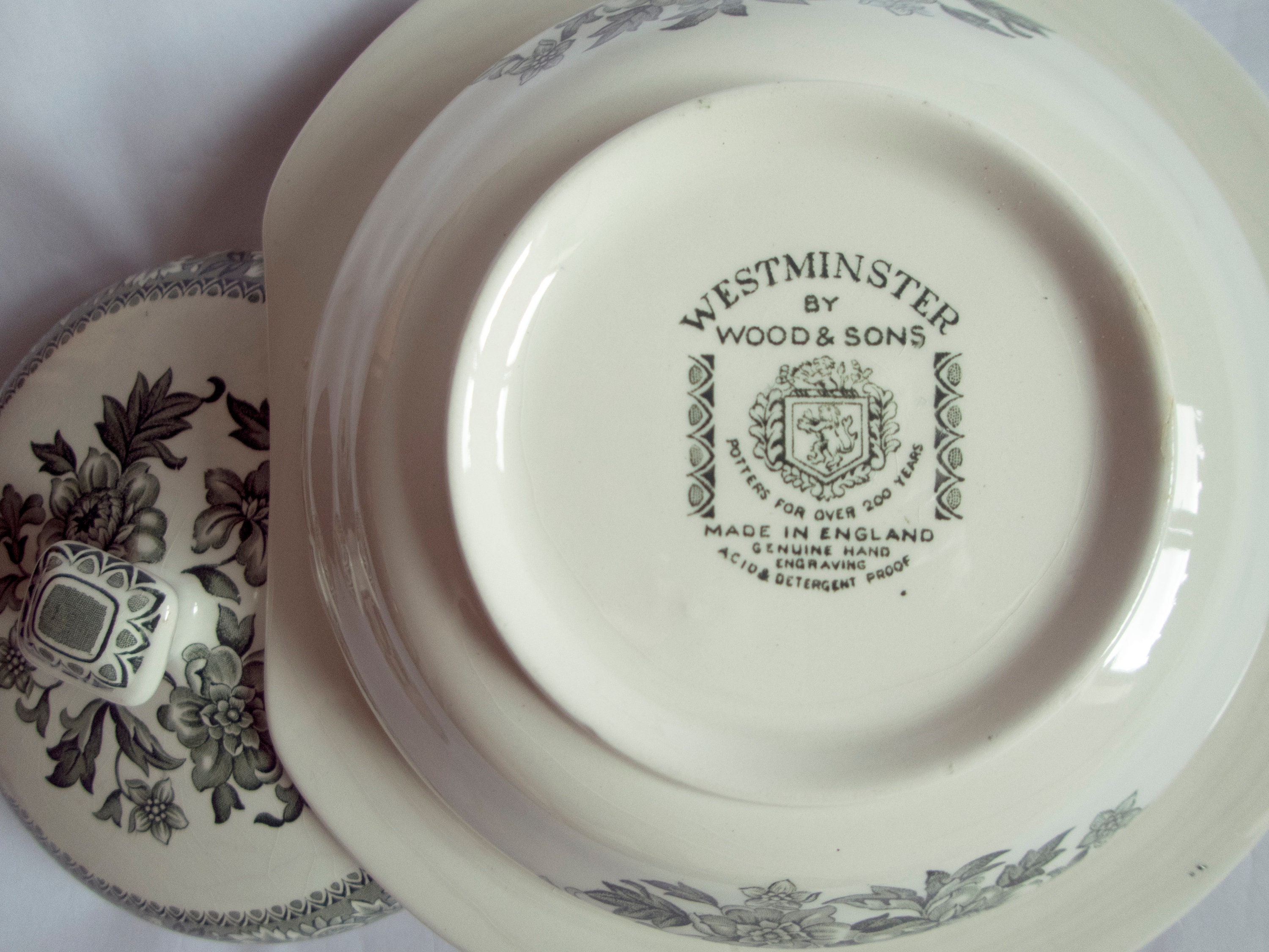 Wood and Sons 'westminster' Green and White Tureen - Etsy UK