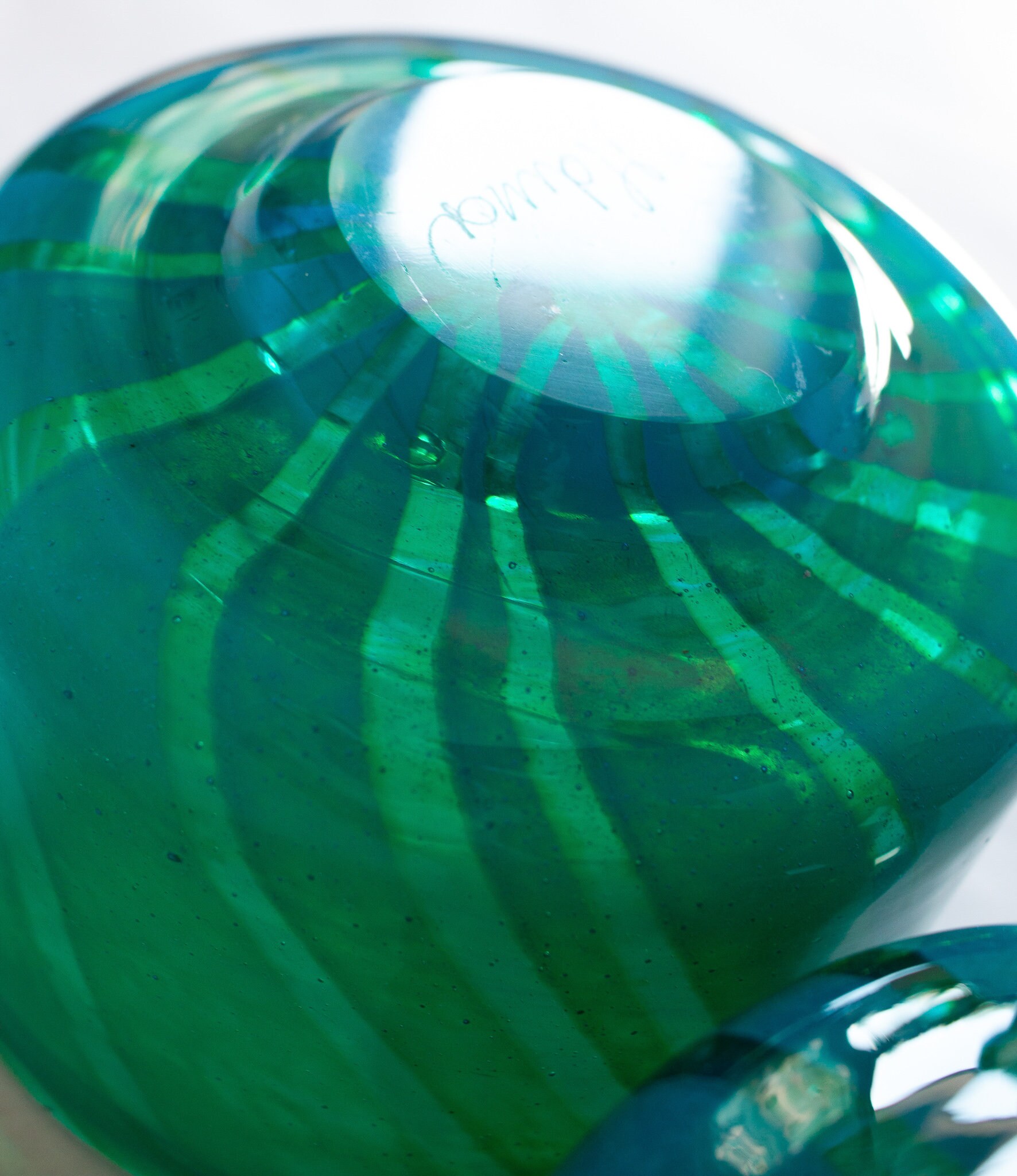 Mdina Glass Turquoise Planters 2 Retro Green Glass Plant - Etsy UK