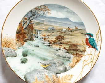 Royal Worcester Porcelain 'A Secluded Stream in November' Months of the Year Series Collector's Plates by Peter Barrett, Calendar Plates