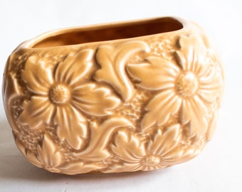 Jarrón vintage Sylvac marrón con diseño floral Poesy, Sylvac Art Déco vintage, jarrones vintage, jarrones Sylvac