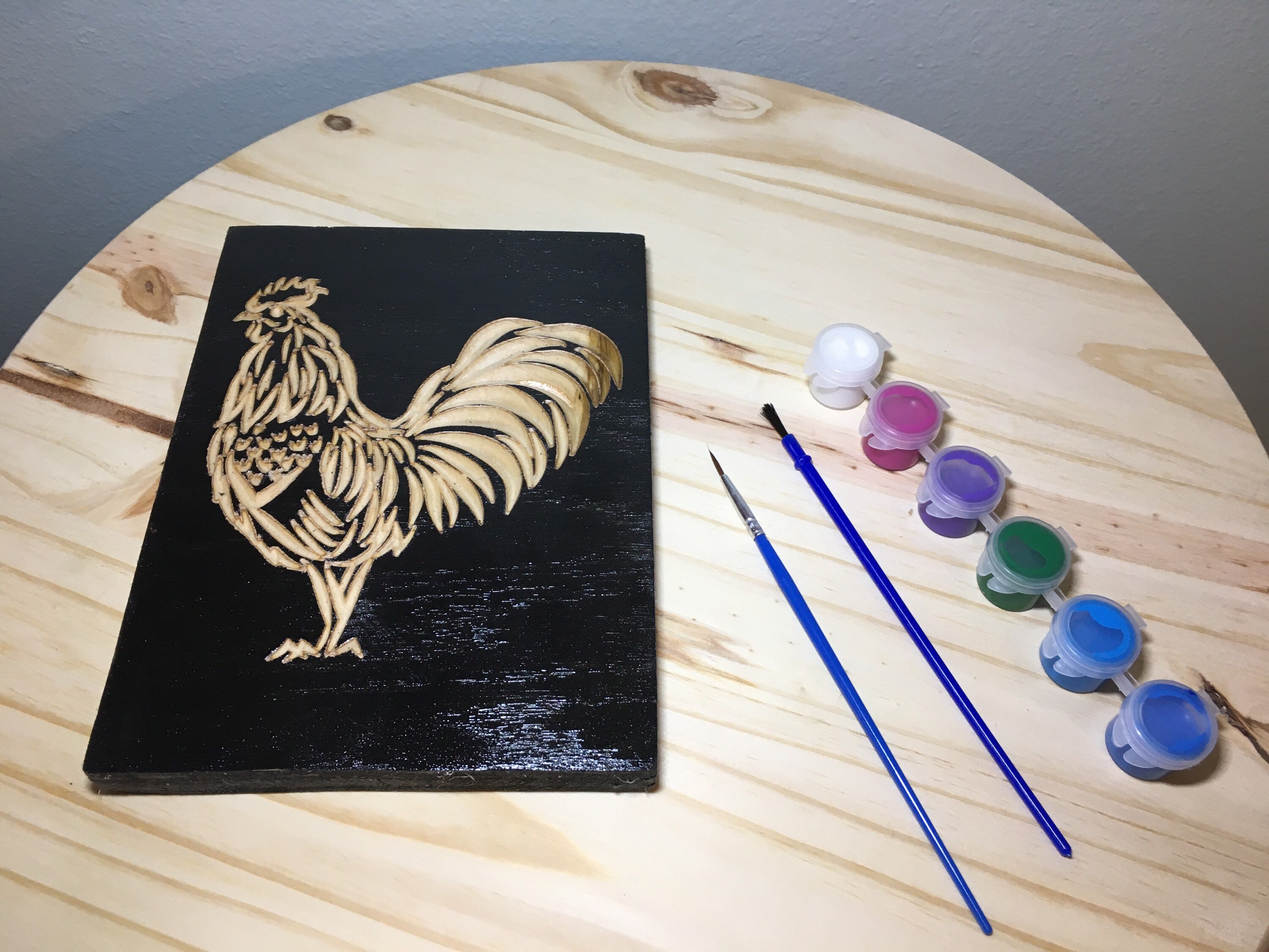 DIY Kit Rooster Wood Sign Craft Kit Adult Craft Kit Make Etsy