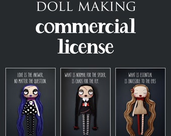 LICENSE to sell handmade rag dolls based on any of my patterns and tutorials - Adorable Dolls