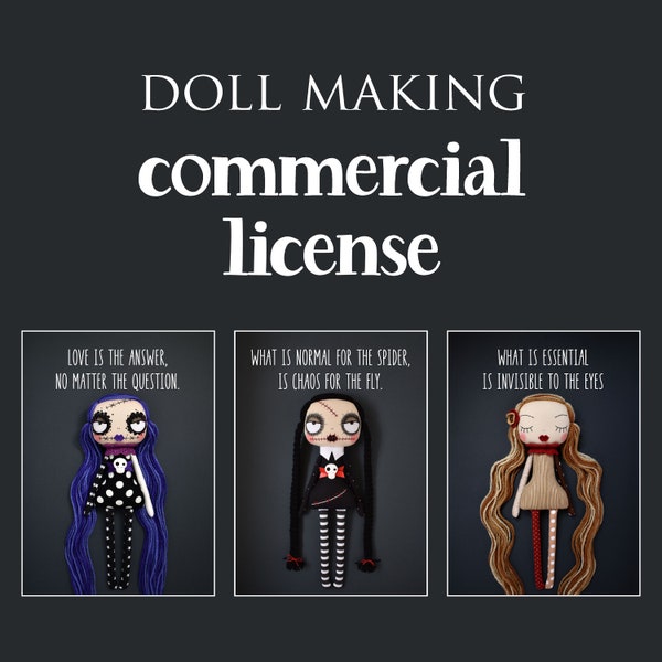 LICENSE to sell handmade rag dolls based on any of my patterns and tutorials - Adorable Dolls