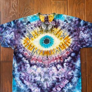 CUSTOM Third Eye Tie Dye Shirt, Super Soft and Vibrant, Non-Fade Dye, Unisex Clothing, Adult Sizes XS- 4XL, Aquaflection, Made To Order