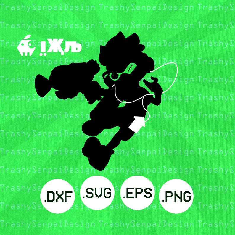 Splatoon iSquid .svg, .eps, .png, .dxf | Video game illustration | Splatoon logo | Vector game logo 
