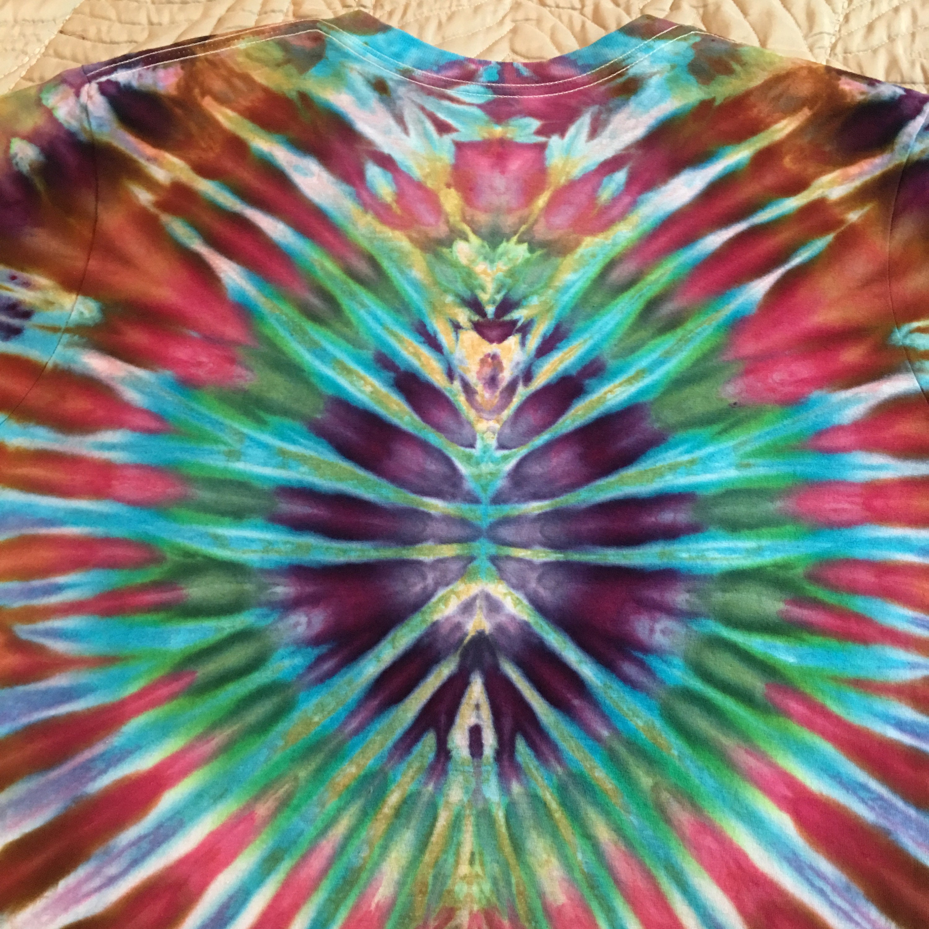 Tie Dye T-shirt Medium V Neck 60's Style Hippie Fest - Etsy UK