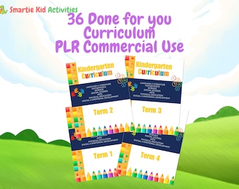 Kindergarten Curriculum PowerPoint | 36 Week Homeschool Program |PLR Commercial Use Teaching Resource