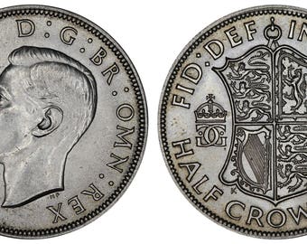 1946 George VI halfcrown coin of Great Britain