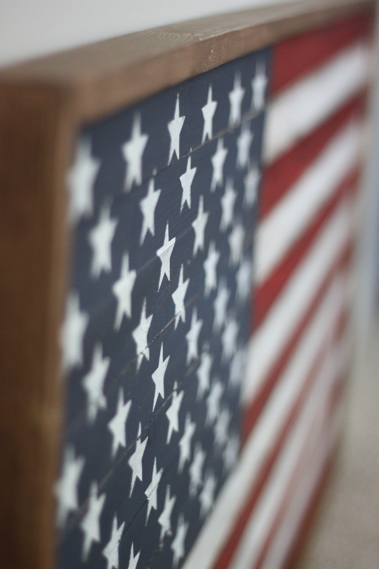 Wooden American Flag Wall Art Large Wooden American Flag Etsy