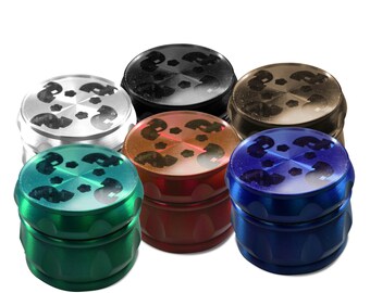 Smizzle 2.5-inch Clear Top Herb Drum Grinder with Pollen Catcher