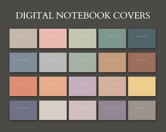 20 Digital Landscape Notebook Covers for GoodNotes & Notability (PDF, PNG)