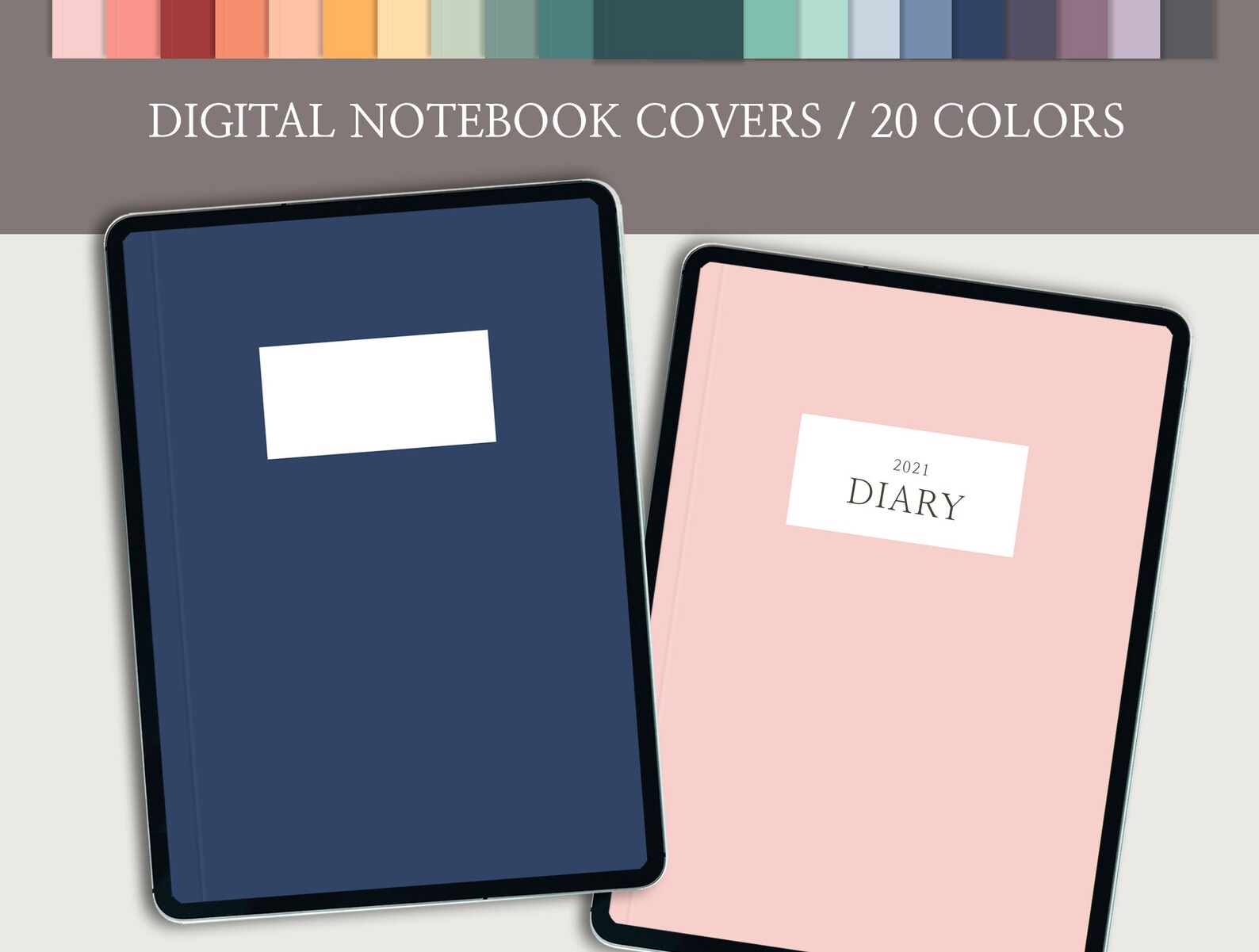 20 Digital Notebook Covers Goodnotes Notebook Covers Minimal Etsy