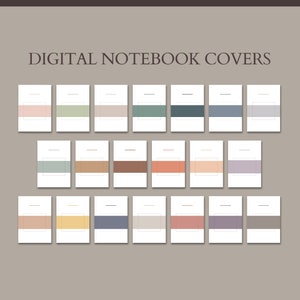 20 Digital Notebook Covers Goodnotes Covers Minimal Pastel Portrait Covers Notability Cover Templates Digital Journal Planner Covers #3