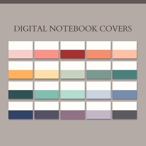 20 Minimalist Digital Notebook Covers : Landscape for Goodnotes & Notability (PDF, PNG)