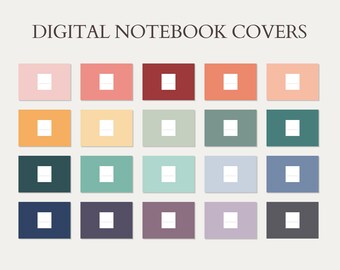 Minimalistische digitale notebookomslagen voor Goodnotes, Notability (pdf, png)