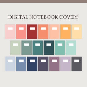 20 Minimalist Digital Notebook Covers for GoodNotes & Notability (PDF, PNG)