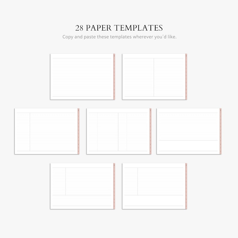 Outside Notebook Templete Digital Notebook Bundle PDF | 10 Landscape Notebooks (28 Templates Each ...