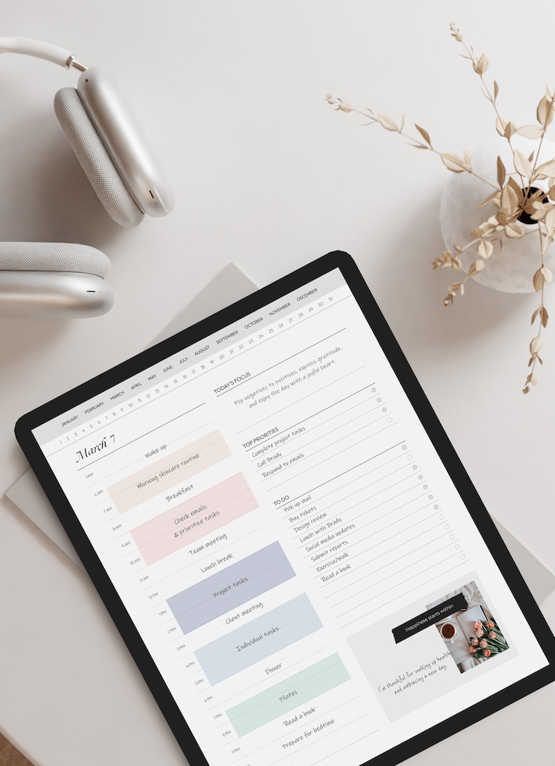 Digital Daily Planner 366 Days + 365 Days Minimalist Planner Simple ...