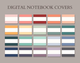20 Minimalist Digital Notebook Covers: Landscape for GoodNotes & Notability (PDF, PNG)