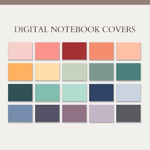 20 Digital Notebook Covers landscape horizontal Minimal Cover for Goodnotes Notability digital planner cover #22